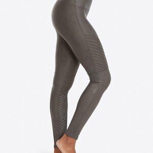 SPANX - Faux Leather Moto Legging Gunmetal